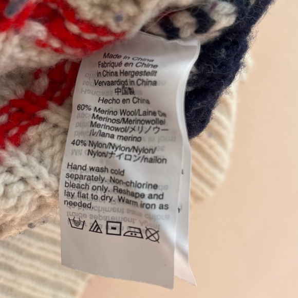 JCrew Chunky Preppy Gabby Striped Cable Knit Merino Wool Blend Sweater in Small - Picture 13 of 16